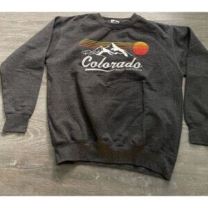 Colorado Rocky Mountains Womens Dark Gray Pullover Swetashirt Sz Medium